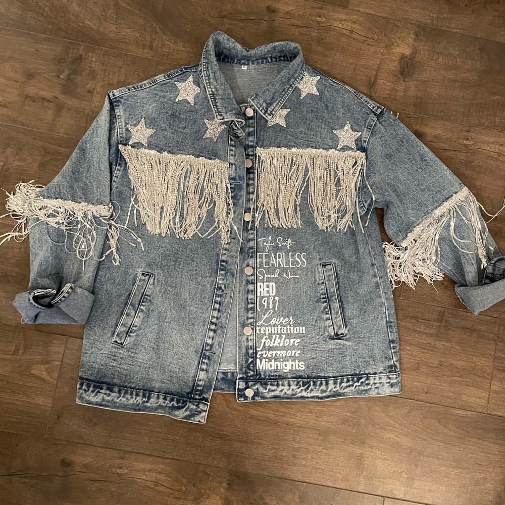 ⭐️ERAS TOUR JACKET⭐️ FREE SHIPPING - Taylor Swift hand painted denim jacket
